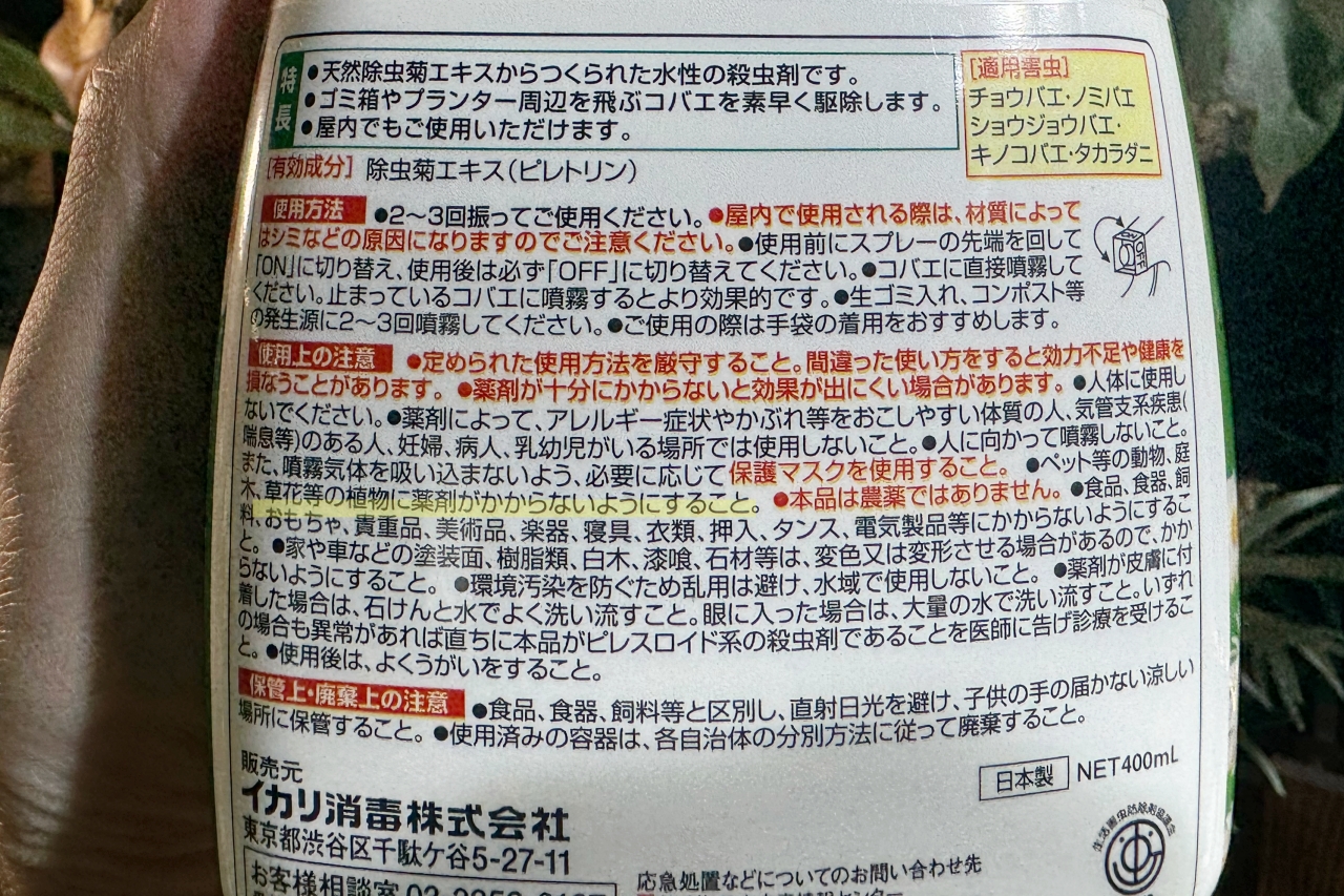 【コバエ対策】夏のビカクシダの不快を防ぐ【イカリ消毒ムシクリン】